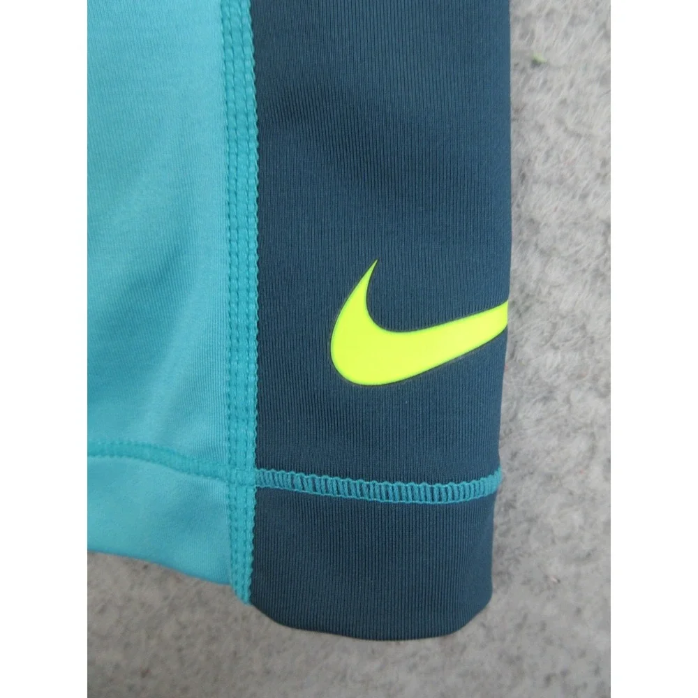 Nike Pro Dri-FIT Compression Capri Leggings Womens S Blue Volt 589366-389